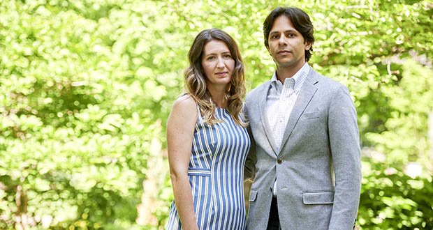 Catlan McCurdy and Sanjiv Laud at their home in Minneapolis