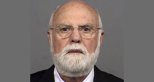 This Sept. 12, 2016 booking photo provided by Marion County, Ind. shows Donald Cline. In December 2017, Cline receive a one-year suspended sentence for lying when he’d denied being a sperm donor to unwitting patients. At his sentencing, Cline said he was “very sorry for the pain my actions have caused” but didn’t specify how often he was a sperm donor; court documents say he told Jacoba Ballard it was about 50 times. (Marion County, Ind. via AP)