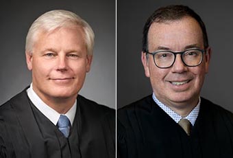 Justice Paul Thissen (left) and Justice Gordon Moore