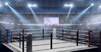3D render Boxing or wrestling ring