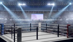 3D render Boxing or wrestling ring