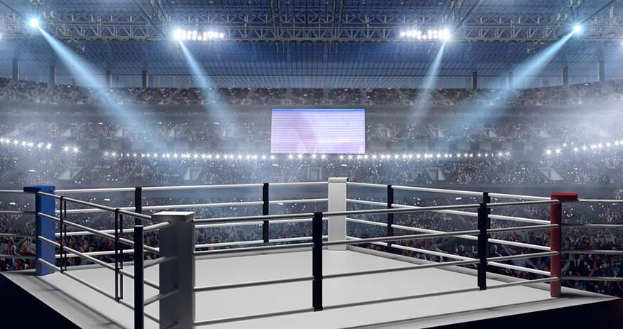 3D render Boxing or wrestling ring